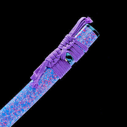 True Katana Sword – Handmade T10 Steel Blade – Purple – Battle Ready