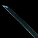 True Katana – Handmade Black Damascus Pattern Steel Blade – Brown Scabbard – Full Tang