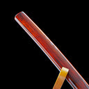 True Katana – Handmade Black Damascus Pattern Steel Blade – Brown Scabbard – Full Tang