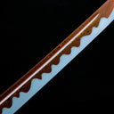 True Katana – Handmade Damascus Pattern Steel Blade – Red – Full Tang – Collector’s Edition