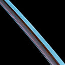 True Katana – Handmade Red Damascus Pattern Steel Blade – Black Scabbard – Full Tang