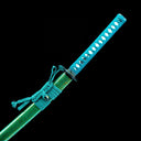 True Katana – Handmade T10 Carbon Steel Blade – Green Scabbard – High Performance – Full Tang