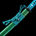 True Katana – Handmade T10 Carbon Steel Blade – Green Scabbard – High Performance – Full Tang