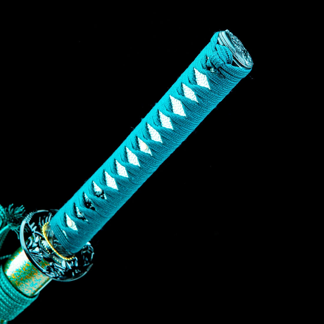 True Katana – Handmade T10 Carbon Steel Blade – Green Scabbard – High Performance – Full Tang