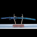Real Katana Sword – Handmade T10 Carbon Steel Blade – Blue – Battle Ready