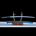 Real Katana Sword – Handmade T10 Carbon Steel Blade – Blue – Battle Ready