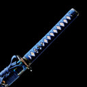 Real Katana Sword – Handmade T10 Carbon Steel Blade – Blue – Battle Ready