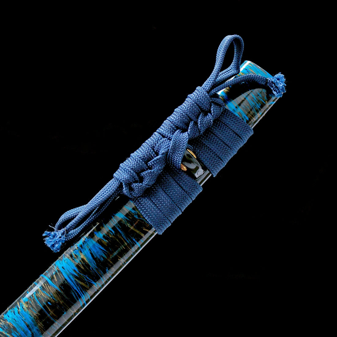 Real Katana Sword – Handmade T10 Carbon Steel Blade – Blue – Battle Ready