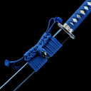 Real Katana Sword – Handmade T10 Clay Tempering Steel Blade – Black Scabbard – Battle Ready