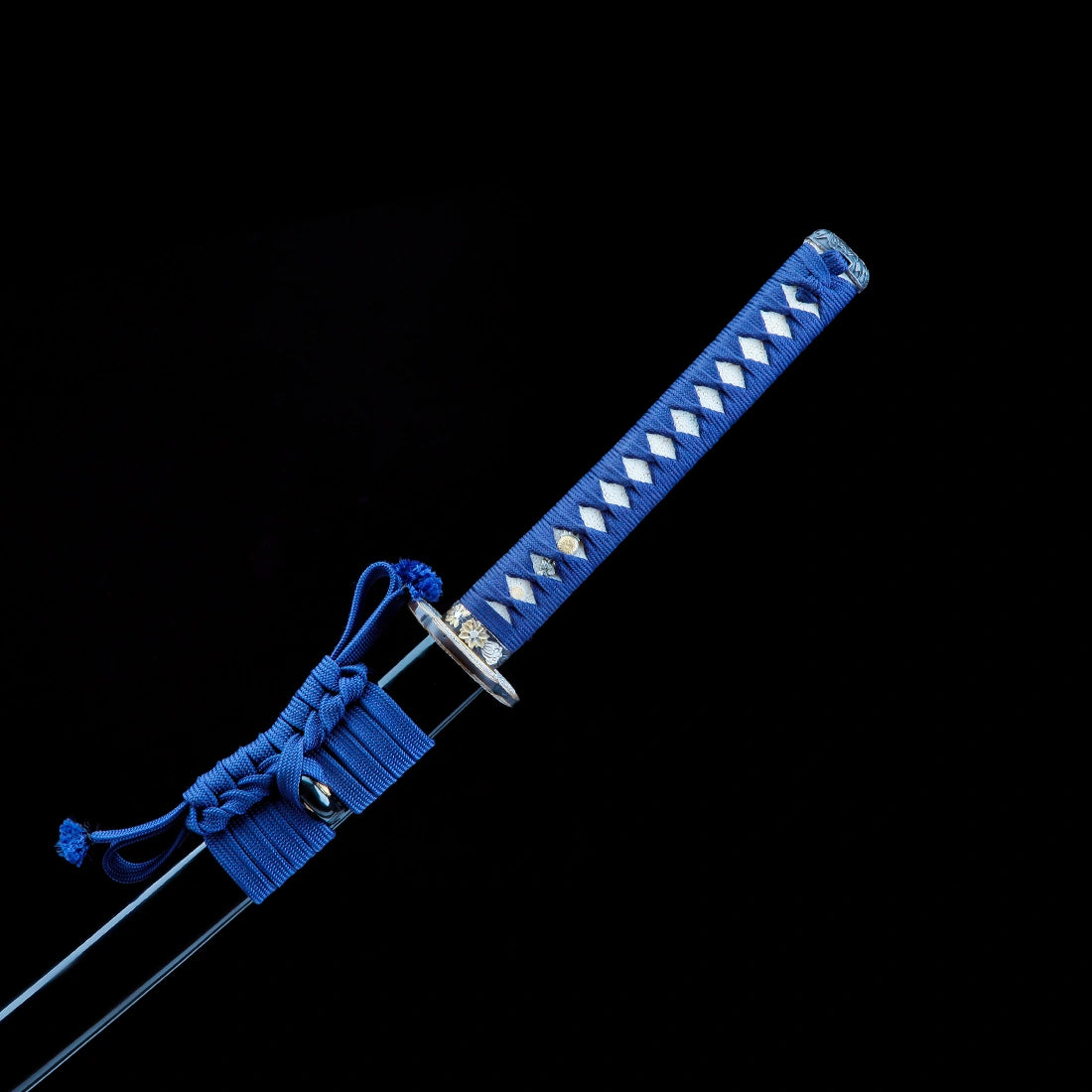 Real Katana Sword – Handmade T10 Clay Tempering Steel Blade – Black Scabbard – Battle Ready