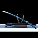 Real Katana Sword – Handmade T10 Clay Tempering Steel Blade – Black Scabbard – Battle Ready
