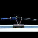 Real Katana Sword – Handmade T10 Clay Tempering Steel Blade – Black Scabbard – Battle Ready
