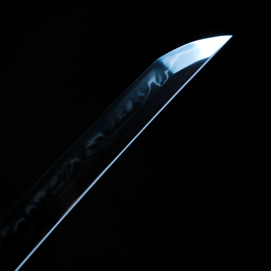 Real Katana Sword – Handmade T10 Clay Tempering Steel Blade – Black Scabbard – Battle Ready