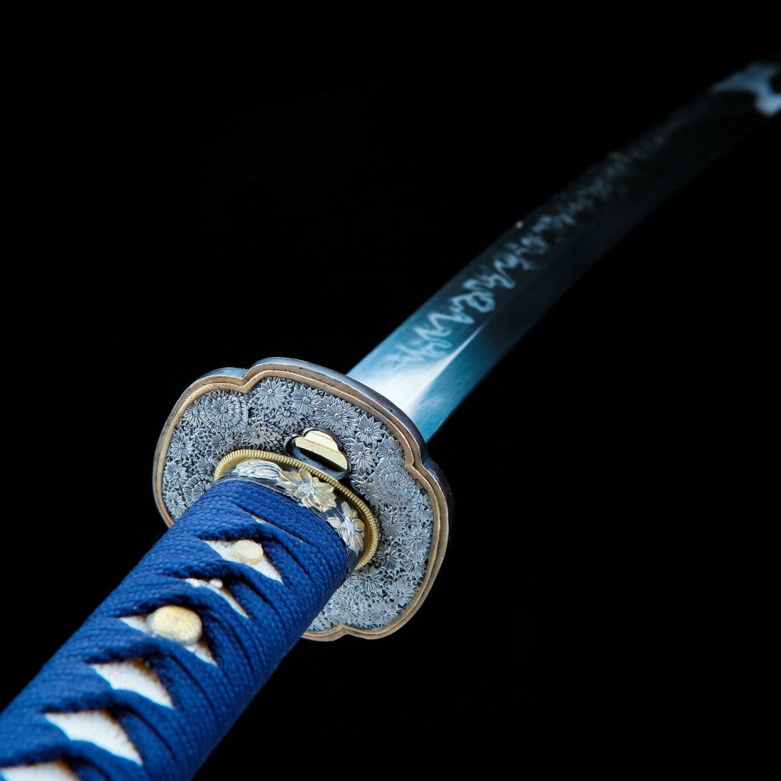 Real Katana Sword – Handmade T10 Clay Tempering Steel Blade – Black Scabbard – Battle Ready