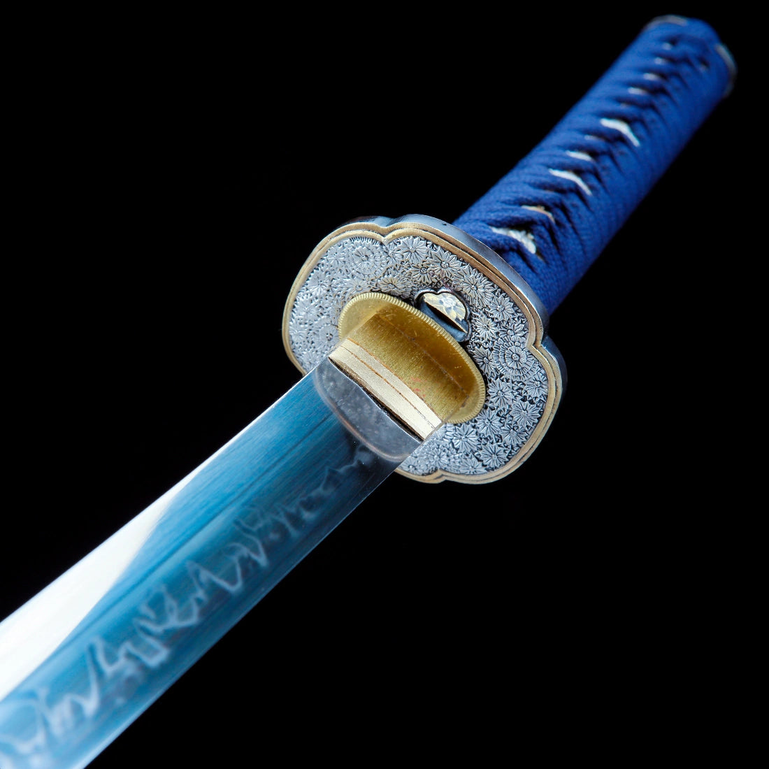 Real Katana Sword – Handmade T10 Clay Tempering Steel Blade – Black Scabbard – Battle Ready