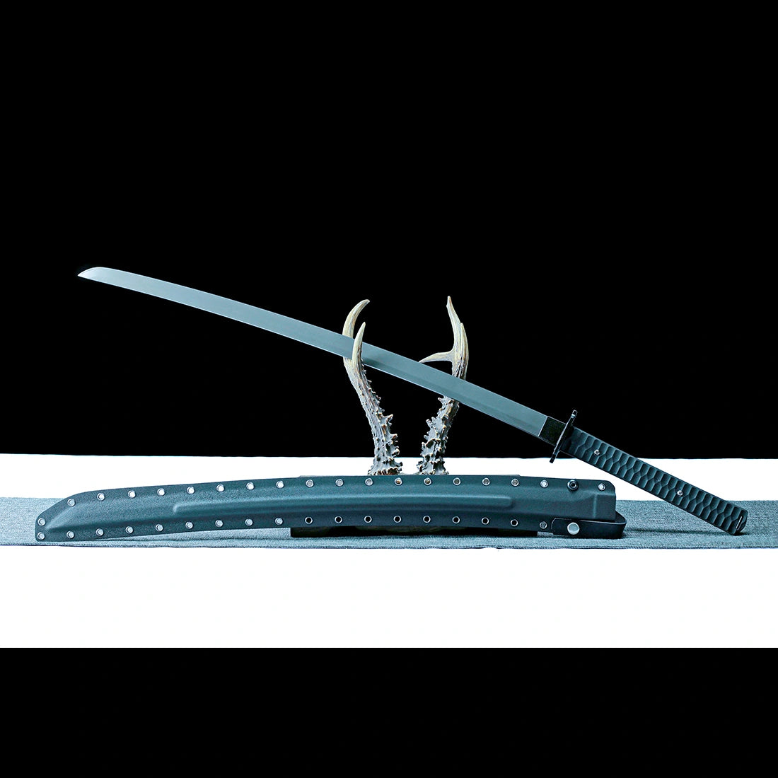 Full Pioneer Tactical Katana with titanium-coated blade and riveted G10 handle